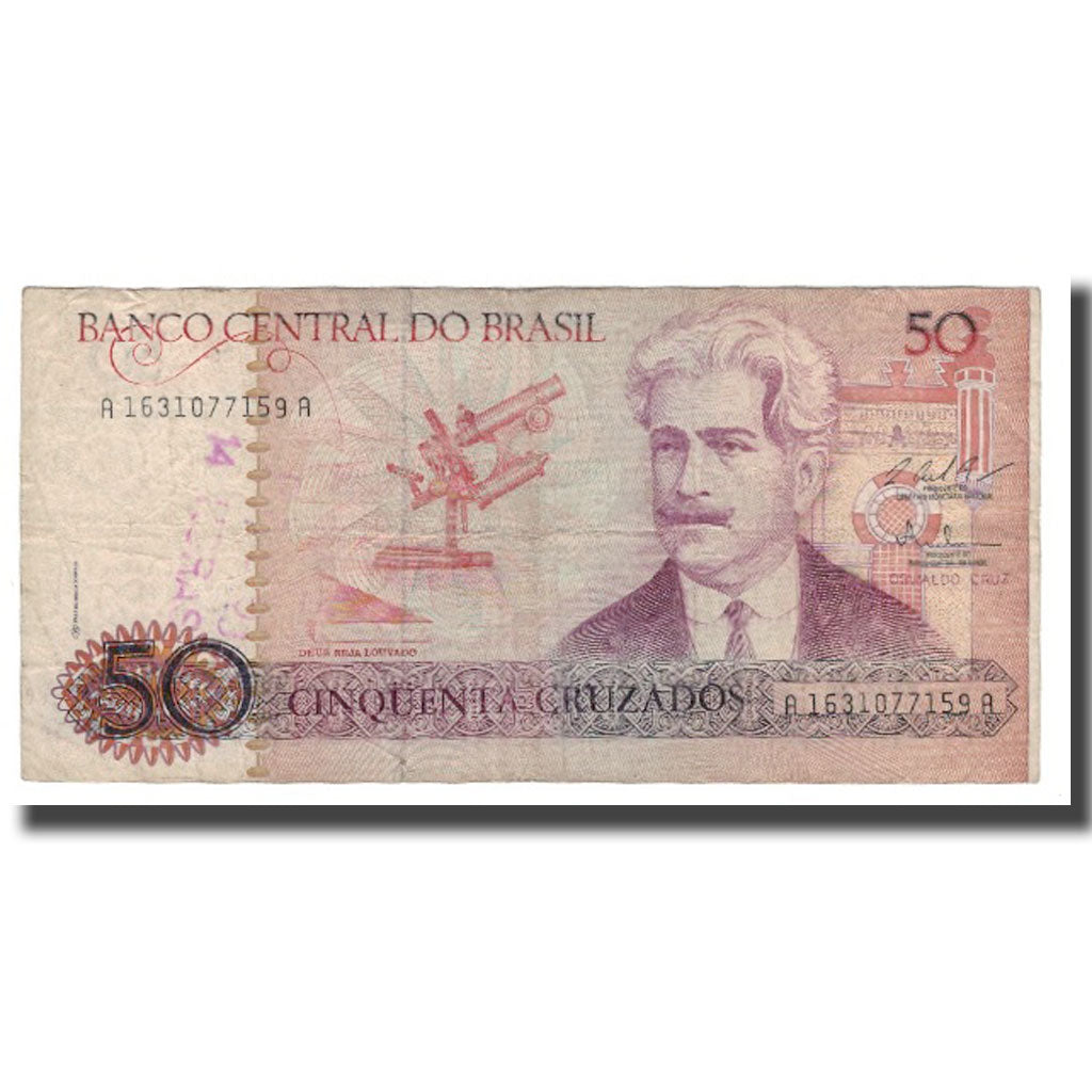 Banconote, Brasile, 50 Cruzados, Undated (1986-88), KM:210b, MB