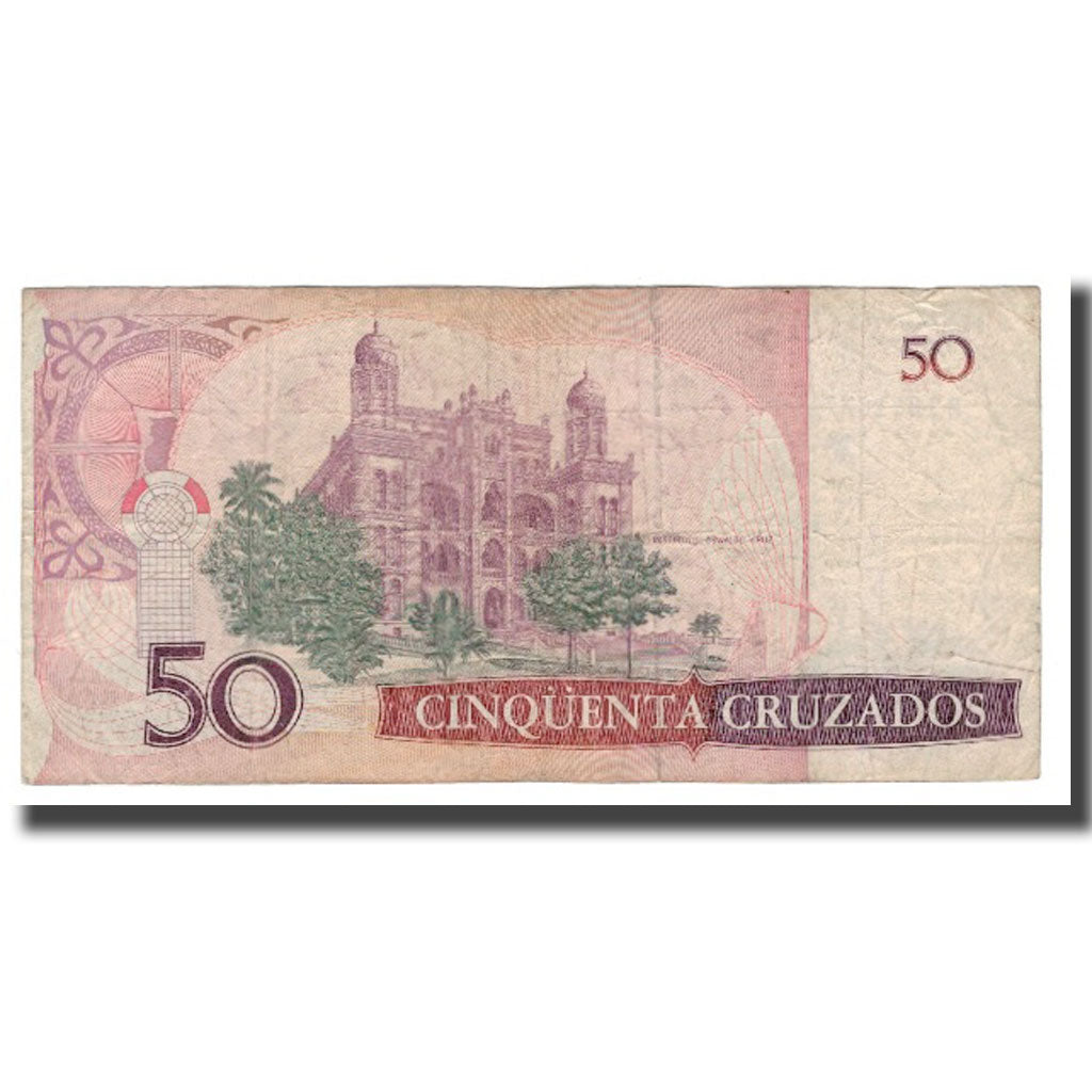 Banconote, Brasile, 50 Cruzados, Undated (1986-88), KM:210b, MB