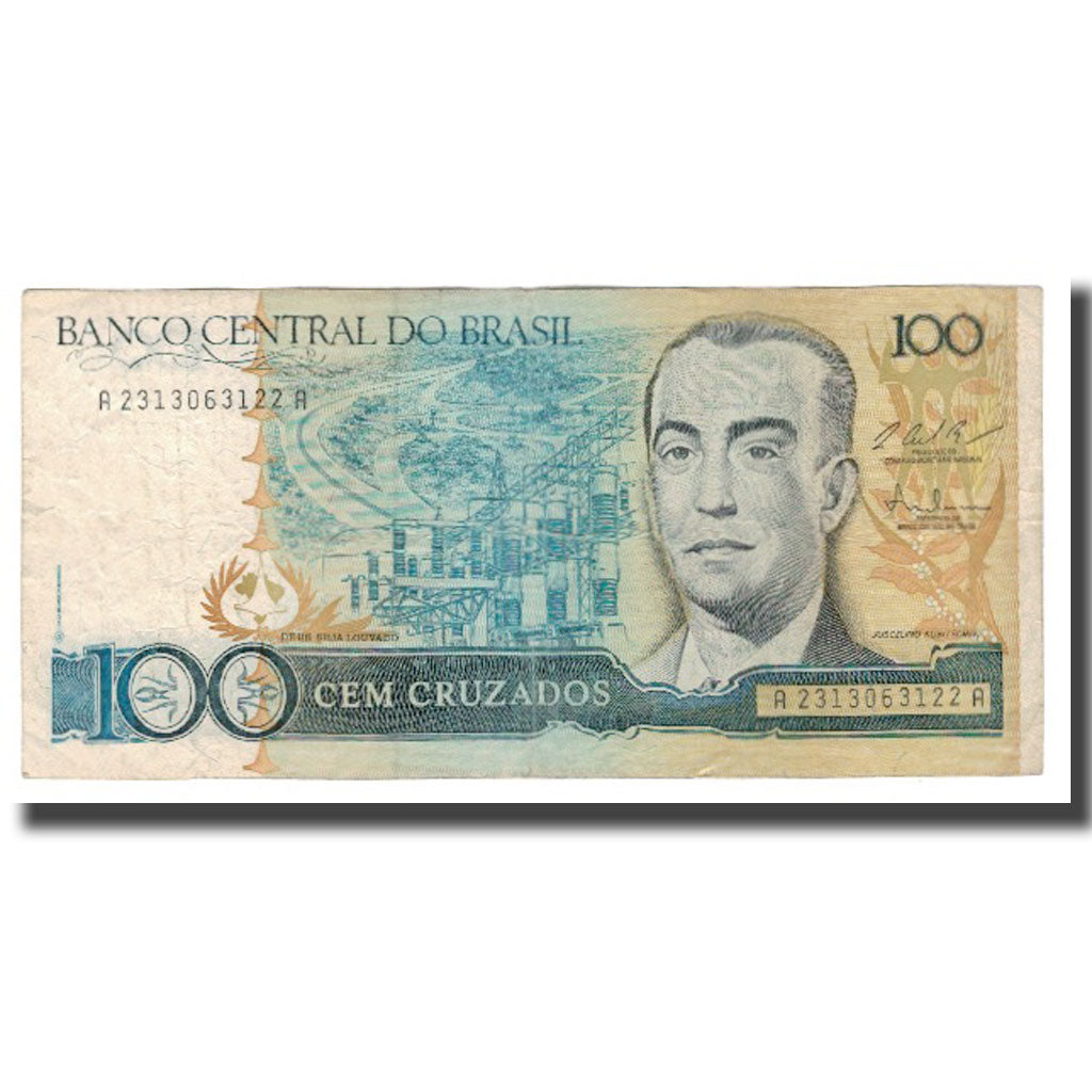 Banconote, Brasile, 100 Cruzados, Undated (1986-88), KM:211c, MB+