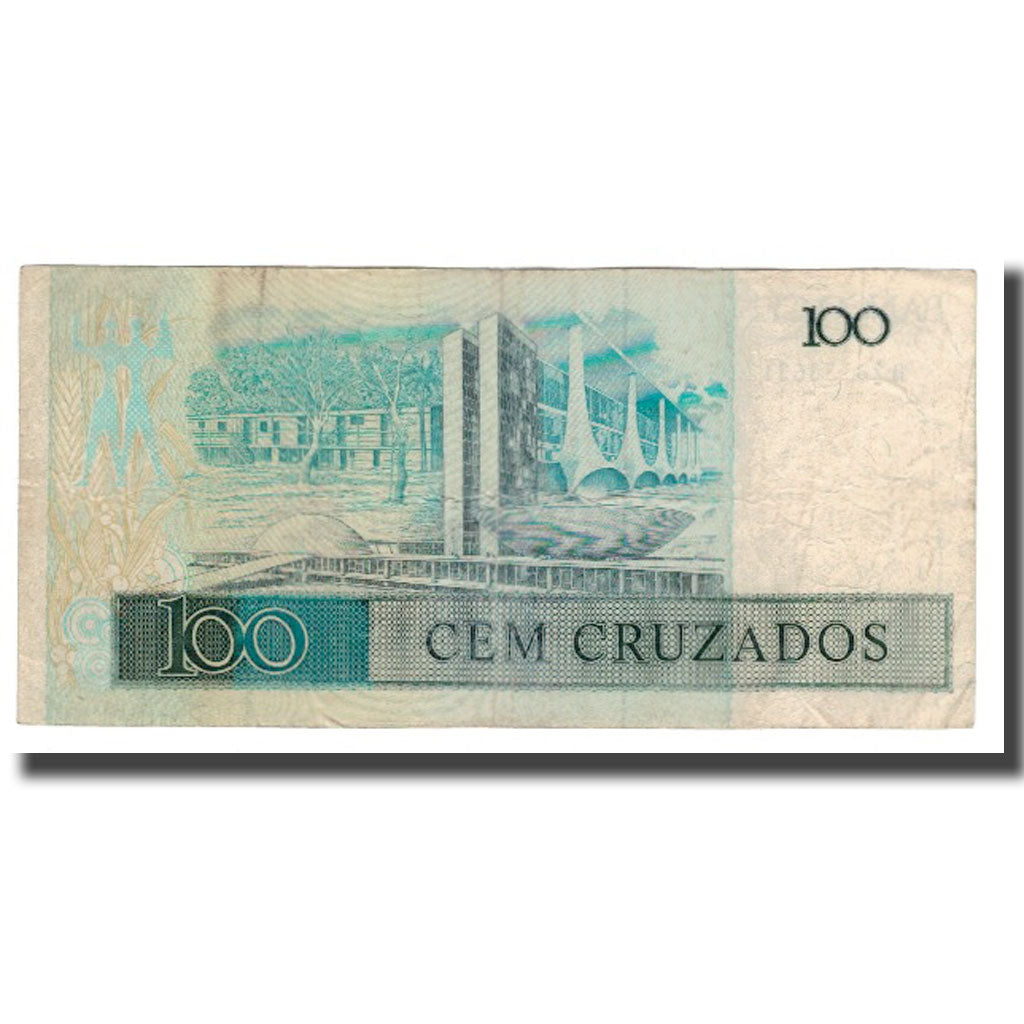 Banconote, Brasile, 100 Cruzados, Undated (1986-88), KM:211c, MB+