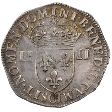FRANCE, 1/4 Ecu, 1589, Châlons-Sur-Marne, AU(55-58), Silver, Duplessy #1133, 9..