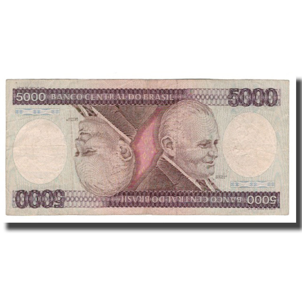 Banknote, Brazil, 5000 Cruzeiros, Undated (1981-85), KM:202a, EF(40-45)