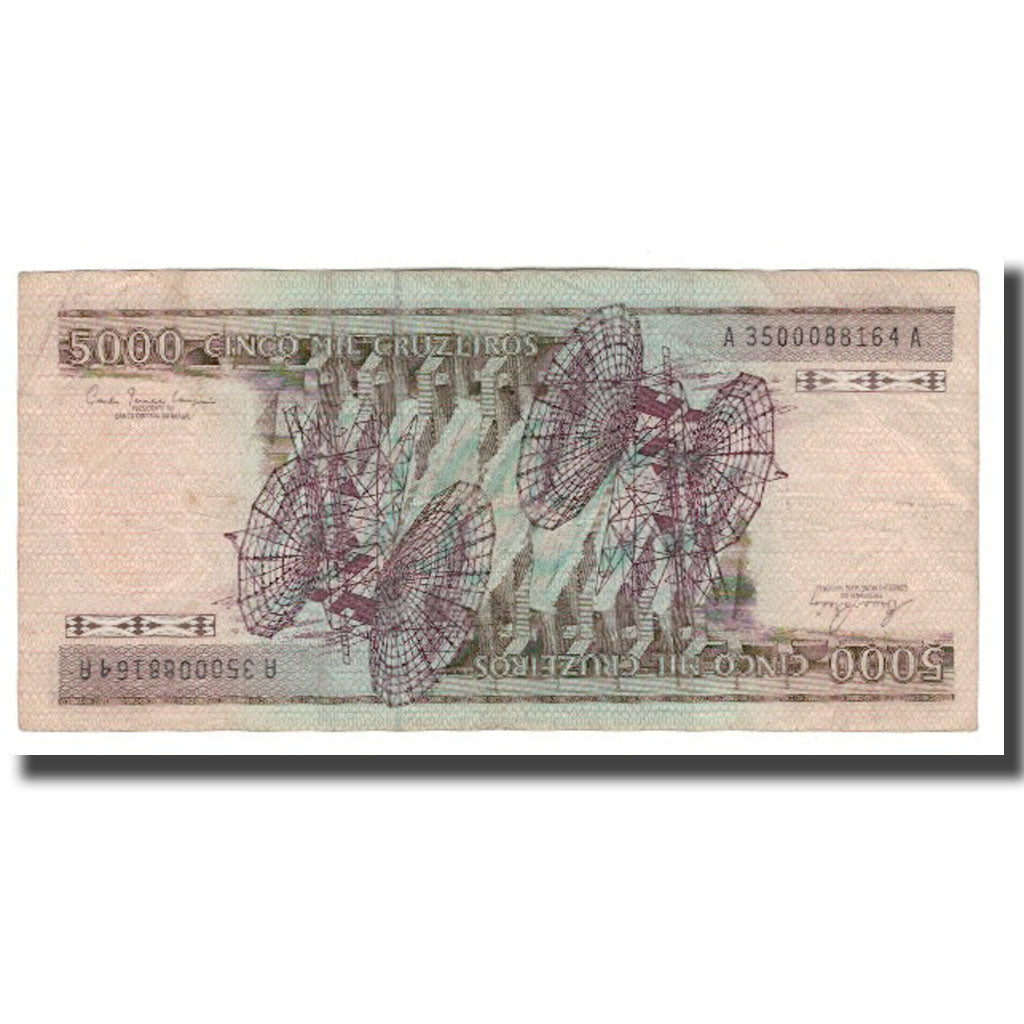 Banknote, Brazil, 5000 Cruzeiros, Undated (1981-85), KM:202a, EF(40-45)