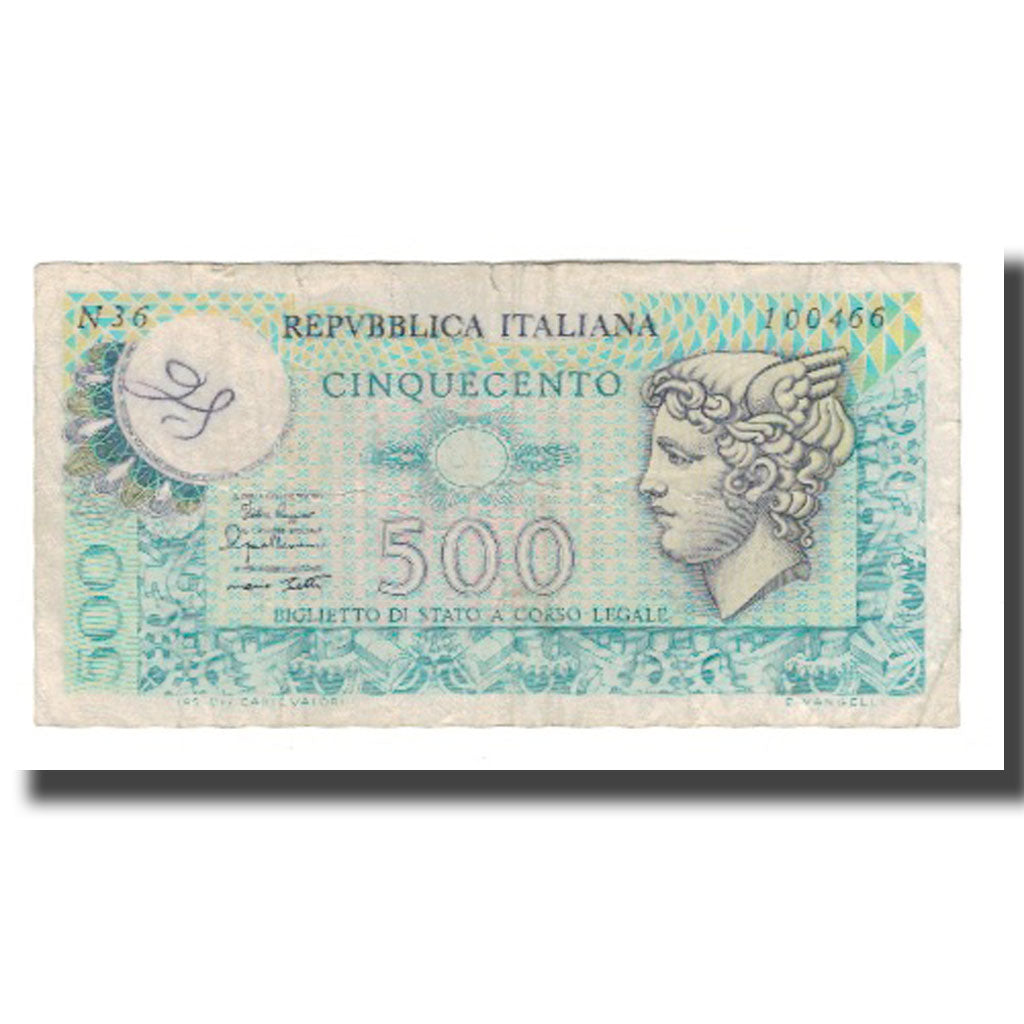 Geldschein, Italien, 500 Lire, 1974, 1974-02-14, KM:94, S+
