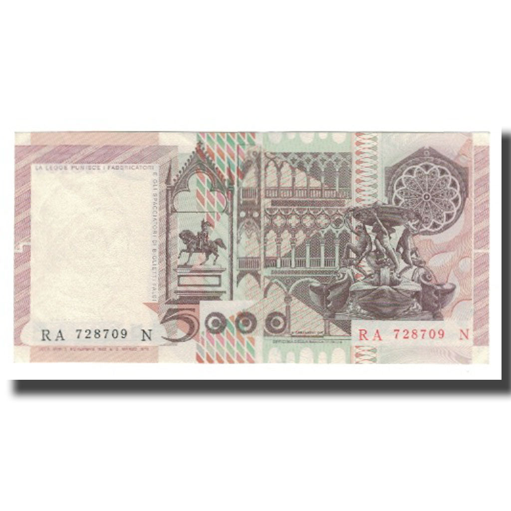 Banknote, Italy, 5000 Lire, 1979-1983, 1979-03-02, KM:105b, UNC(65-70)