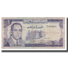 Banknot, Maroko, 5 Dirhams, 1970, KM:56a, VG(8-10)