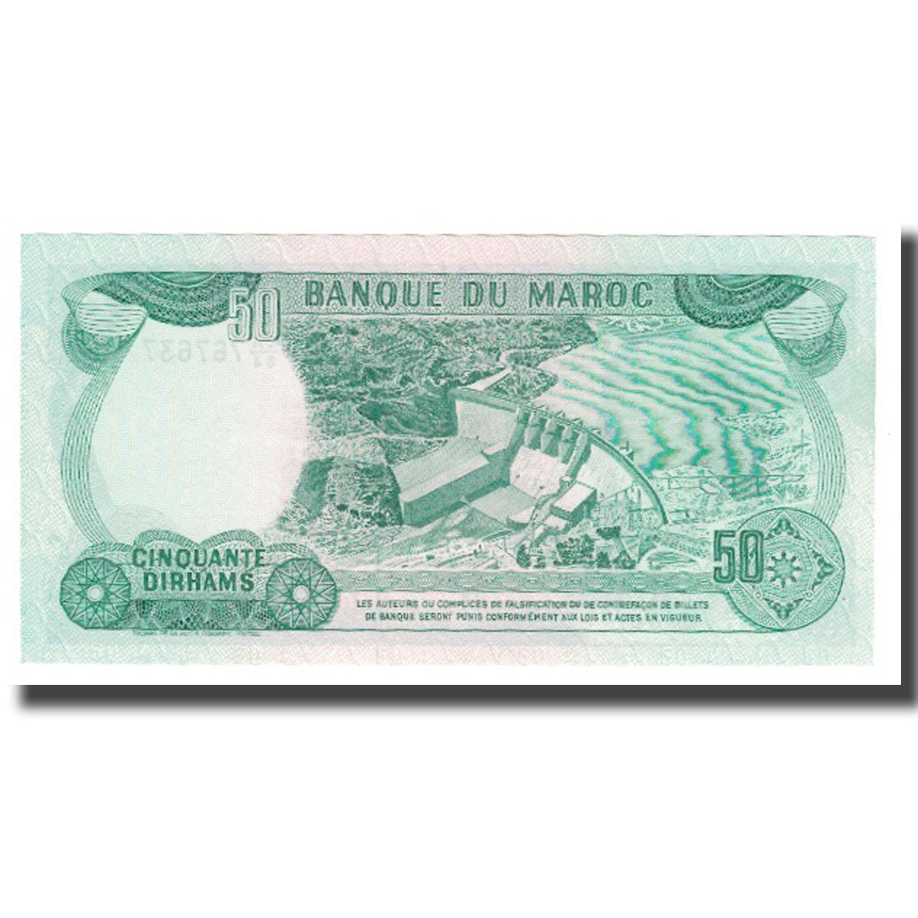 Banconote, Marocco, 50 Dirhams, 1970, KM:58b, SPL+