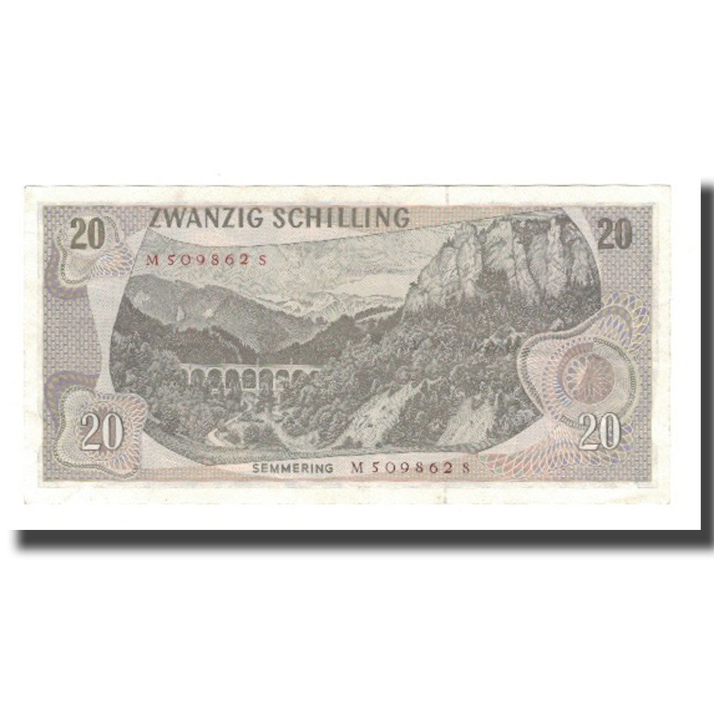 Banknot, Austria, 20 Schilling, 1967, 1967-07-02, KM:142a, AU(55-58)