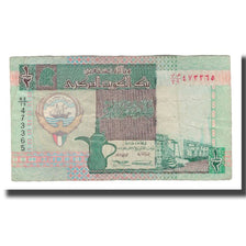Banknote, Kuwait, 1/2 Dinar, L.1968, KM:24a, VF(20-25)