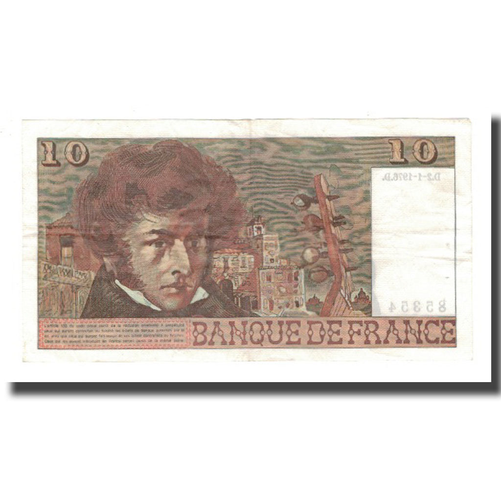 France, 10 Francs, Berlioz, 1976, 1976-01-02, TTB+, Fayette:63.16, KM:150c