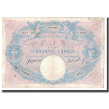Frankrijk, 50 Francs, Bleu et Rose, 1915, TB, Fayette:14.28, KM:64e