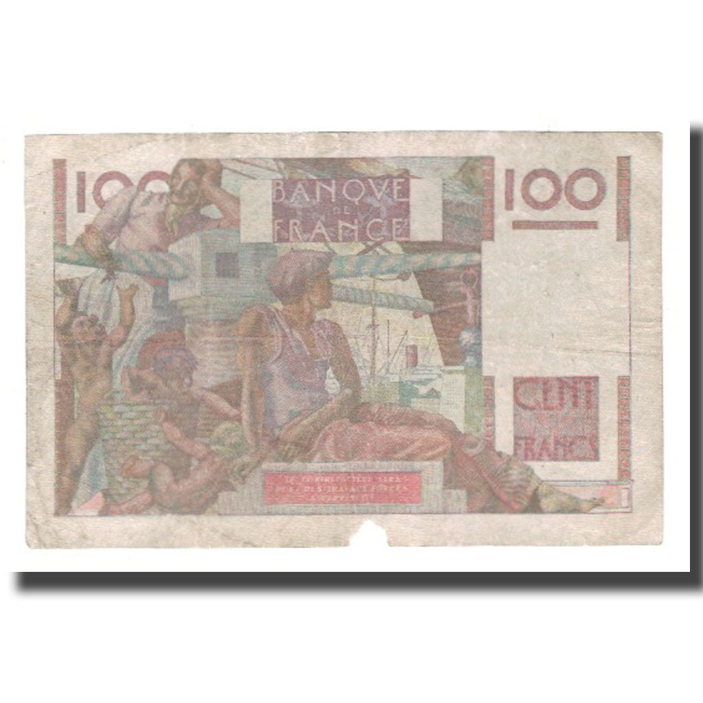 Francja, 100 Francs, Jeune Paysan, 1952, 1952-09-04, VG(8-10), Fayette:28.33