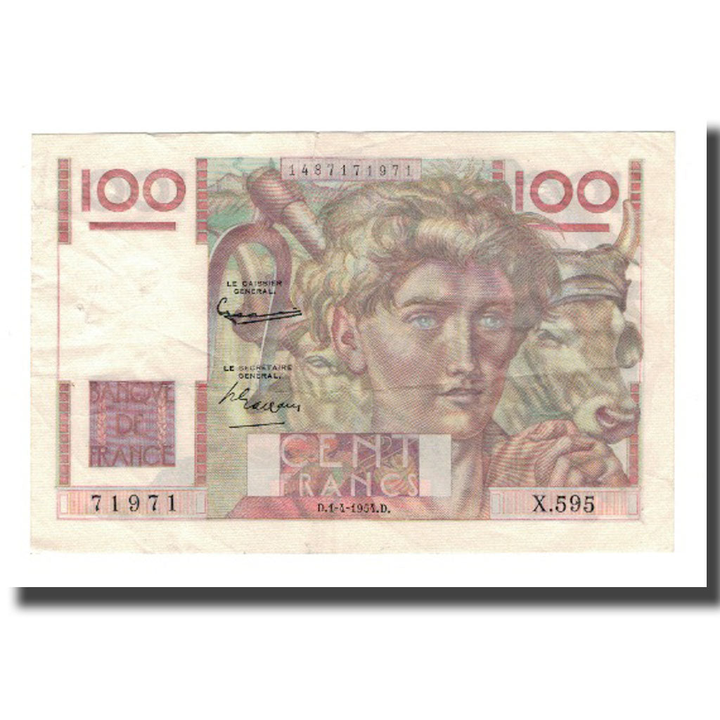Frankrijk, 100 Francs, Jeune Paysan, 1954, 1954-04-01, TTB, Fayette:28.43