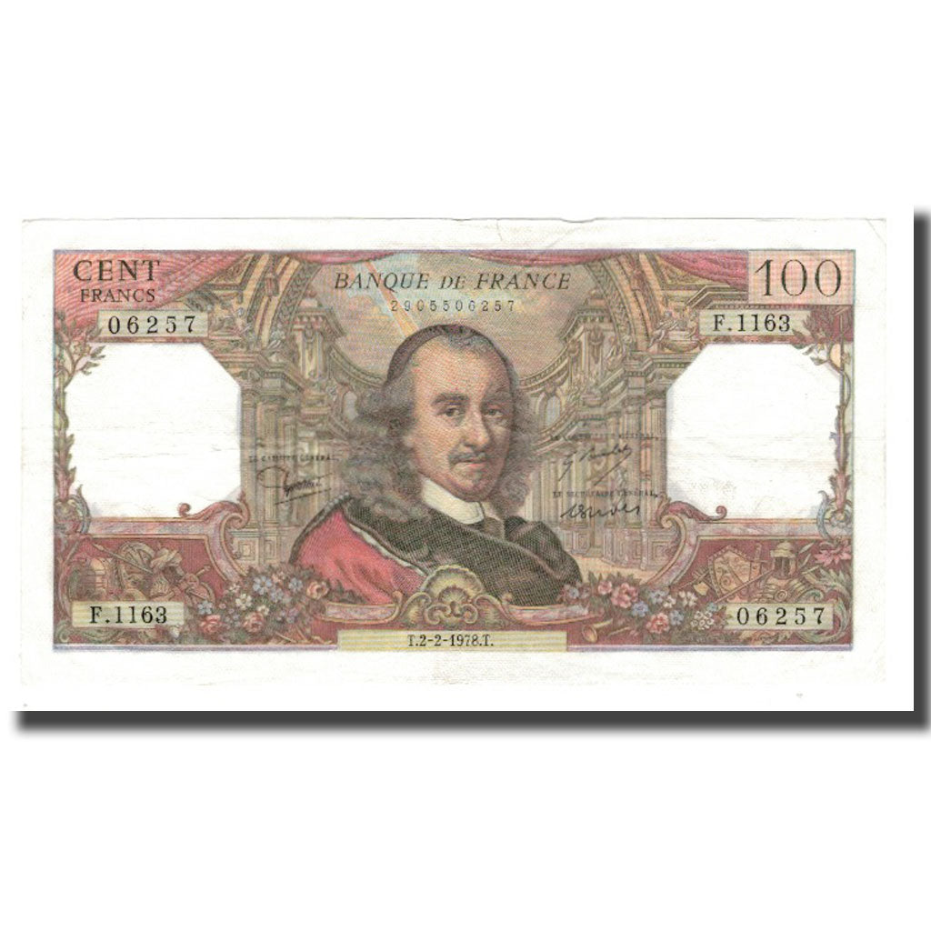 Francia, 100 Francs, Corneille, 1978, 1978-02-02, MBC, Fayette:65.61, KM:149f