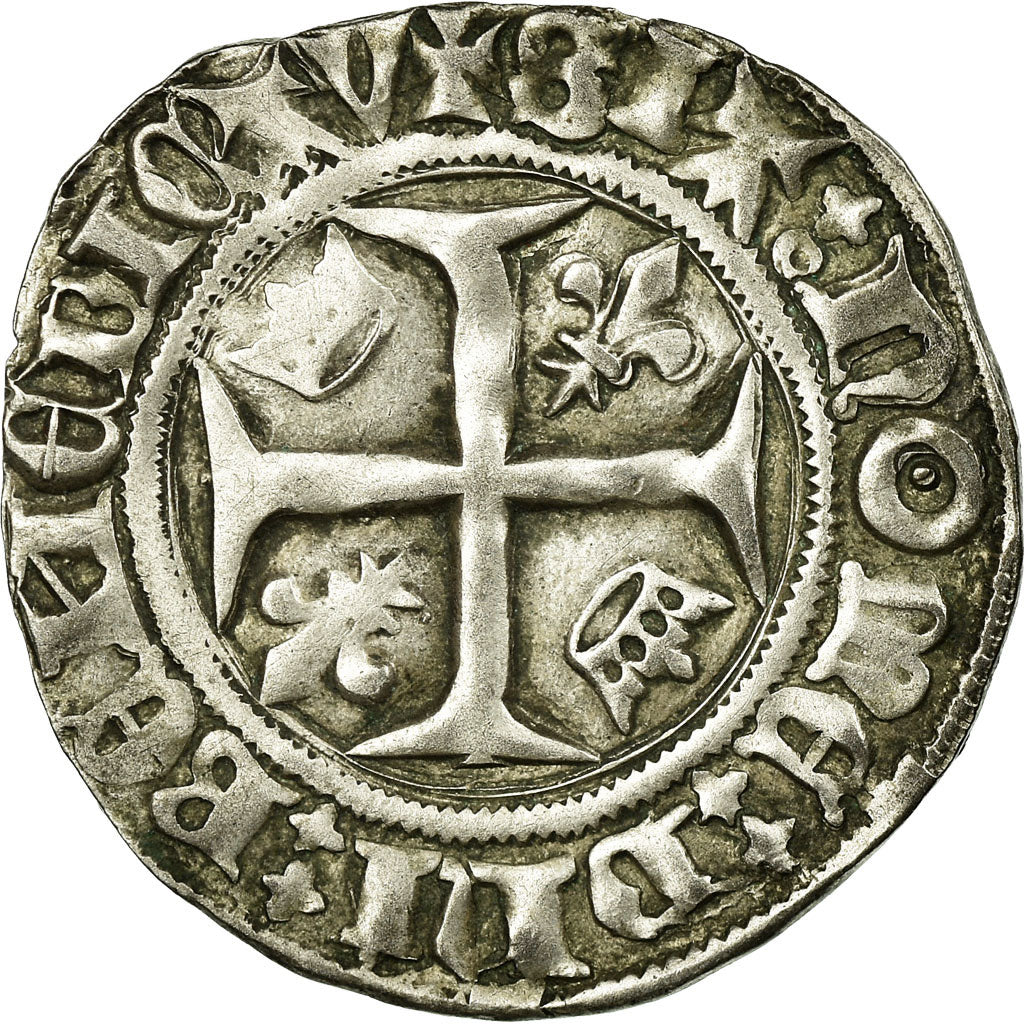 Duchy of Burgundy, au nom de Charles VI, Blanc Guénar, 1418