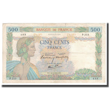 France, 500 Francs, La Paix, 1940, 1940-05-16, VF(20-25), Fayette:32.02, KM:95a