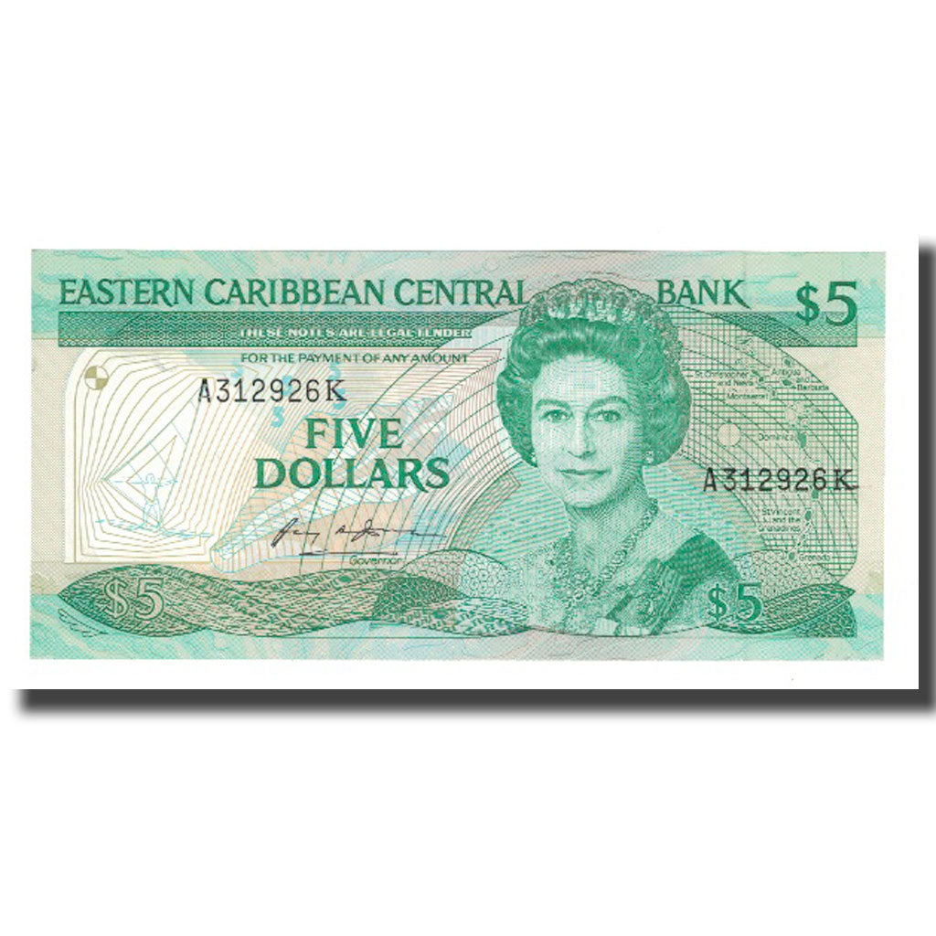 Banknote, East Caribbean States, 5 Dollars, Undated (1986-88), KM:18k
