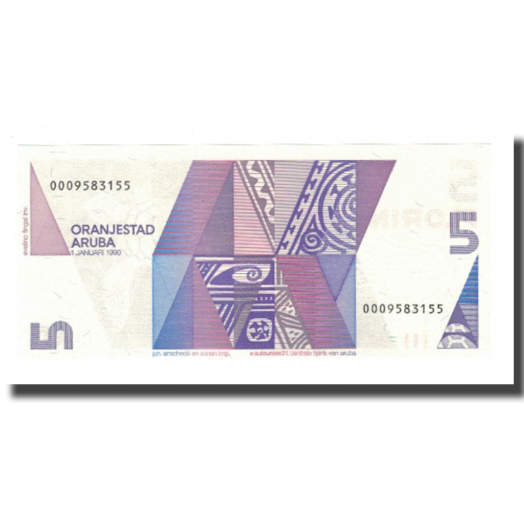 Banknote, Aruba, 5 Florin, 1990, 1990-01-01, KM:6, UNC(64)