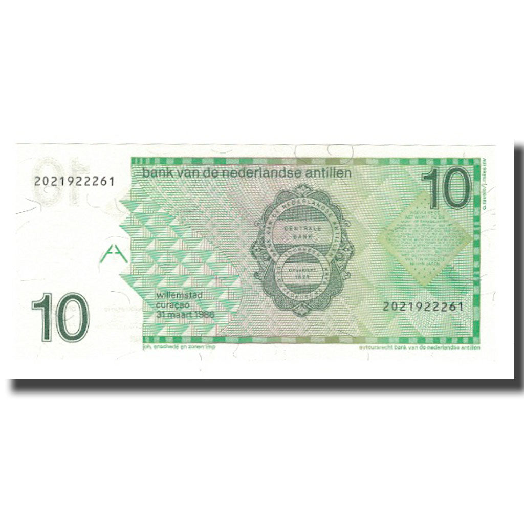 Banconote, Antille olandesi, 10 Gulden, 1986, 1986-03-31, KM:23a, FDS