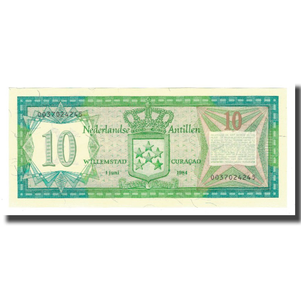 Banknote, Netherlands Antilles, 10 Gulden, 1984, 1984-06-01, KM:16b, UNC(65-70)