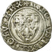 France, Charles VI, Blanc Guénar, 1418, Châlons-sur-Marne, Argent, TB+