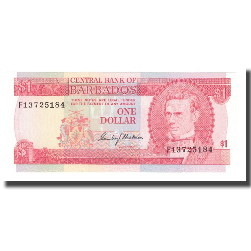 Nota, Barbados, 1 Dollar, Undated (1973), KM:29a, UNC(65-70)