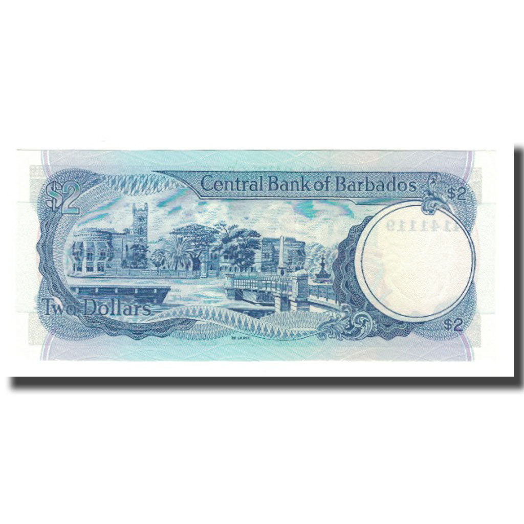 Biljet, Barbados, 2 Dollars, Undated (1986), KM:36, NIEUW
