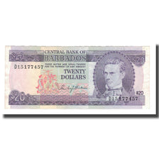 Billet, Barbados, 20 Dollars, Undated (1973), KM:34a, TTB