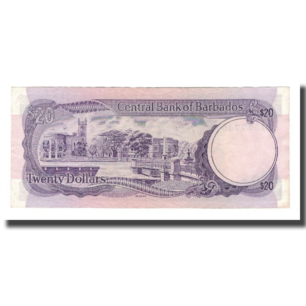 Billet, Barbados, 20 Dollars, Undated (1973), KM:34a, TTB