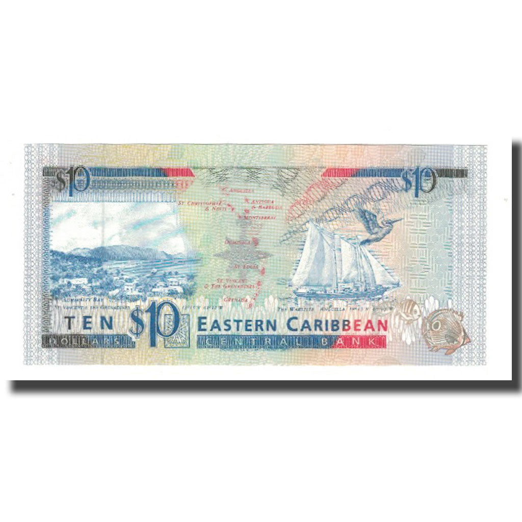 Banknote, East Caribbean States, 10 Dollars, Undated (2003), KM:43l, UNC(65-70)