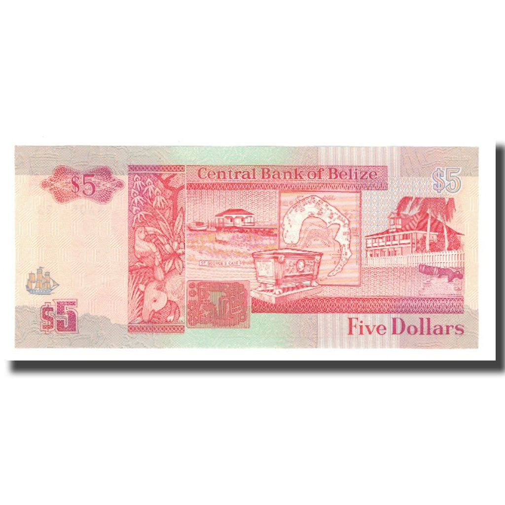 Banconote, Belize, 5 Dollars, 1990, 1990-05-01, KM:53a, SPL