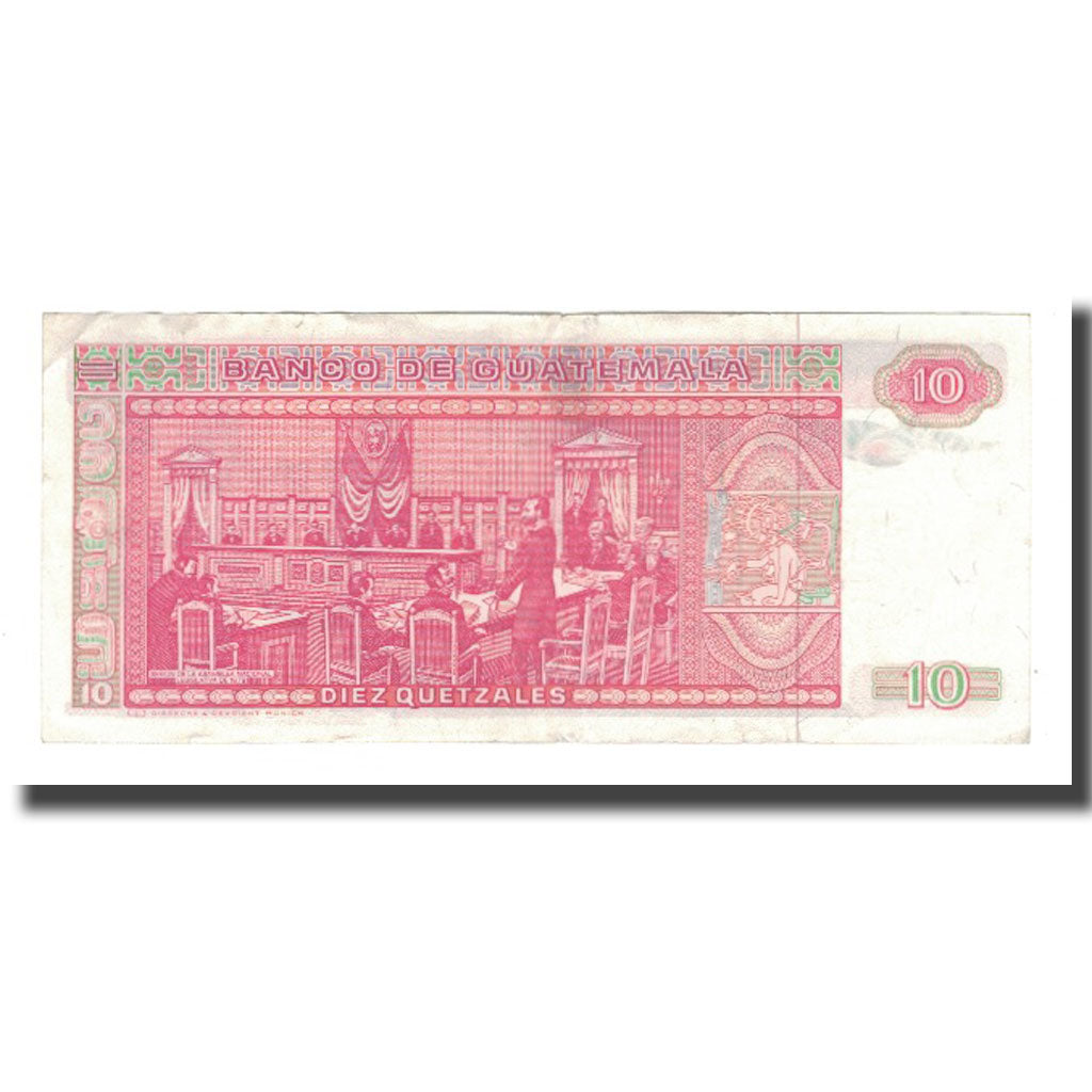 Billete, 10 Quetzales, 1983-1988, Guatemala, 1987-01-07, KM:68, MBC