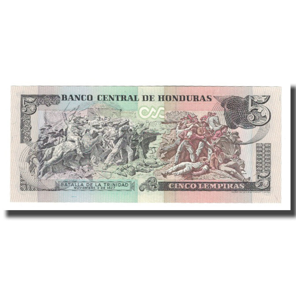 Banknote, Honduras, 5 Lempiras, 1978-1994, 1989-03-30, KM:63b, UNC(65-70)