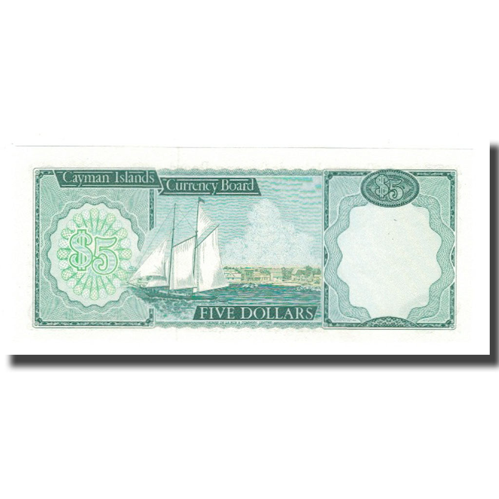 Nota, Ilhas Caimão, 5 Dollars, L.1974, KM:6a, UNC(65-70)