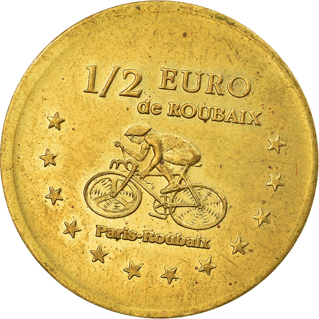 France, Jeton, 1/2 Euro de Roubaix, Paris-Roubaix, 2002, Cardot, TTB+