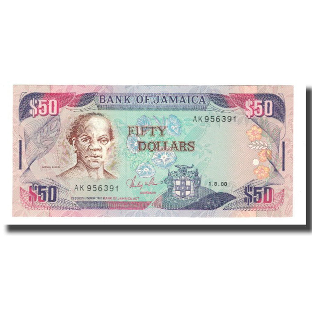 Banknote, Jamaica, 50 Dollars, 1988-99, 1988-08-01, KM:73a, UNC(65-70)