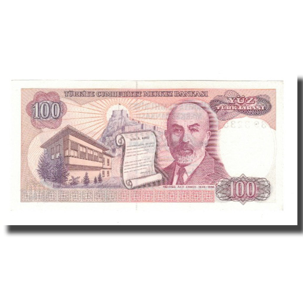 Biljet, Turkije, 100 Lira, L.1970, 1970-01-14, KM:194a, NIEUW