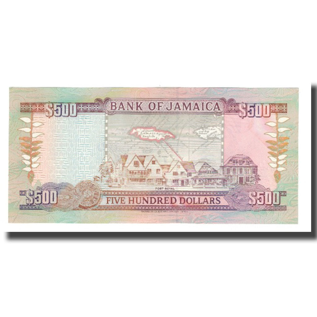 Banknote, Jamaica, 500 Dollars, 1994, 1994-05-01, KM:77a, UNC(65-70)