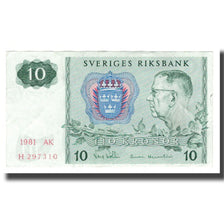 Banconote, Svezia, 10 Kronor, 1981, KM:52e, SPL-