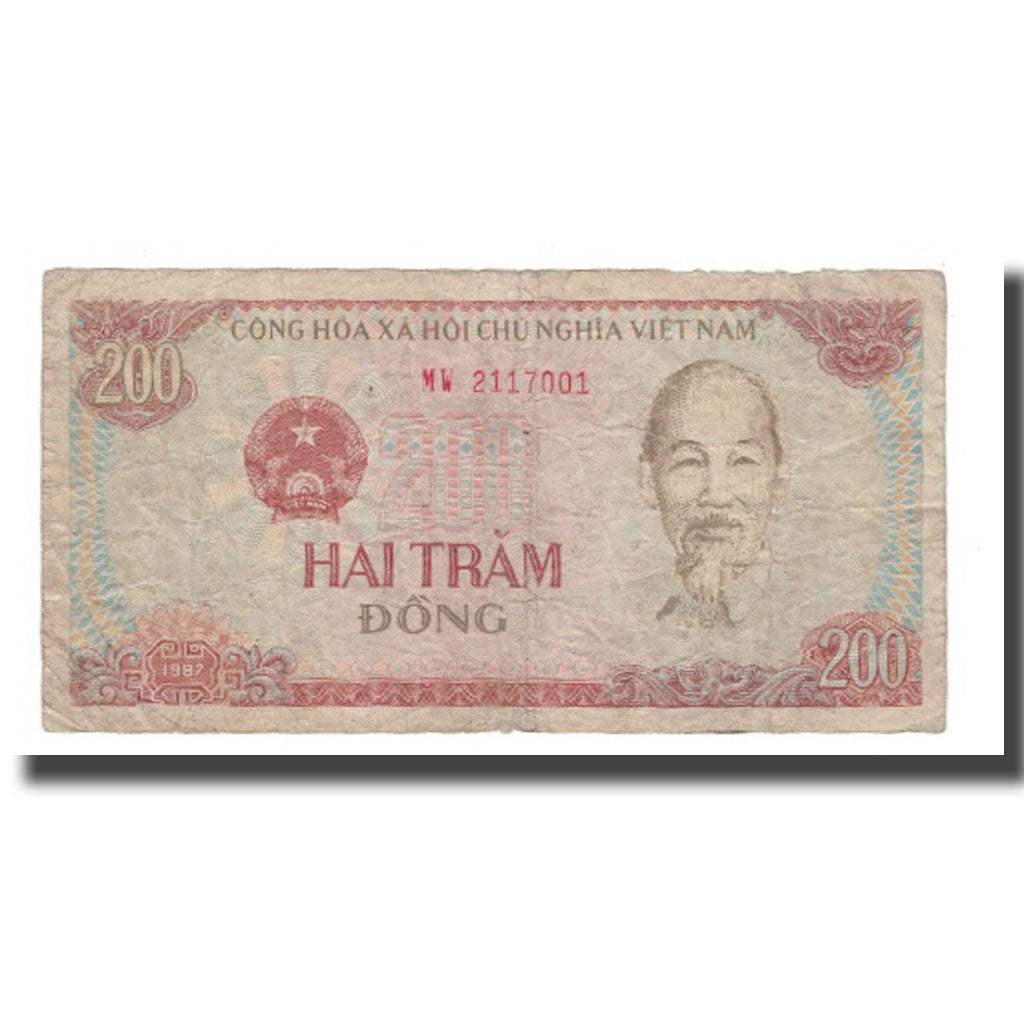 Banknot, Wietnam, 200 D<ox>ng, 1987, Undated, KM:100a, F(12-15)
