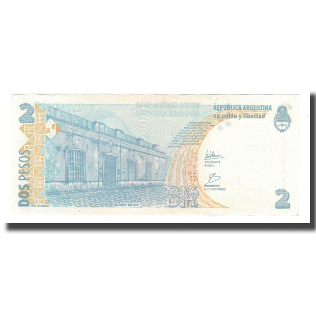 Banknote, Argentina, 2 Pesos, Undated (1997-2002), KM:346, UNC(63)