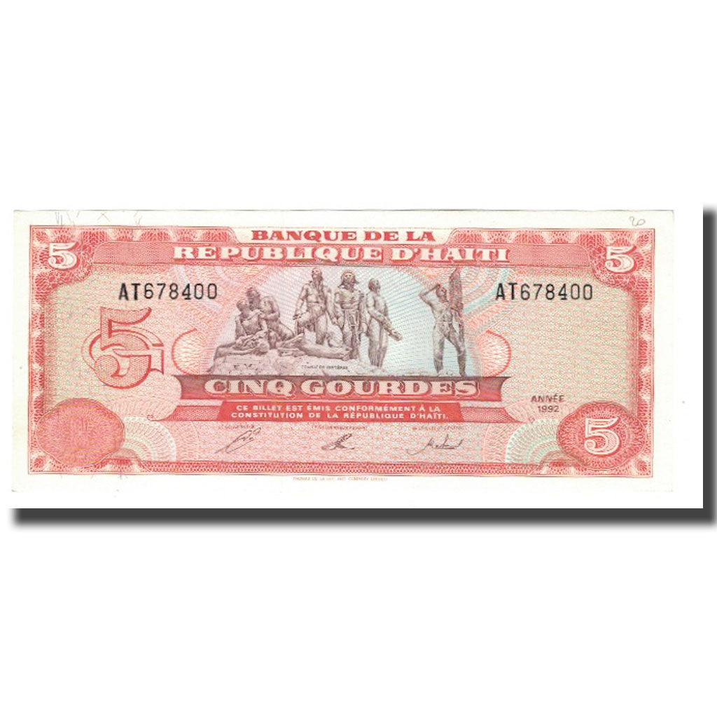 Banknote, Haiti, 5 Gourdes, 1992, KM:261a, UNC(64)