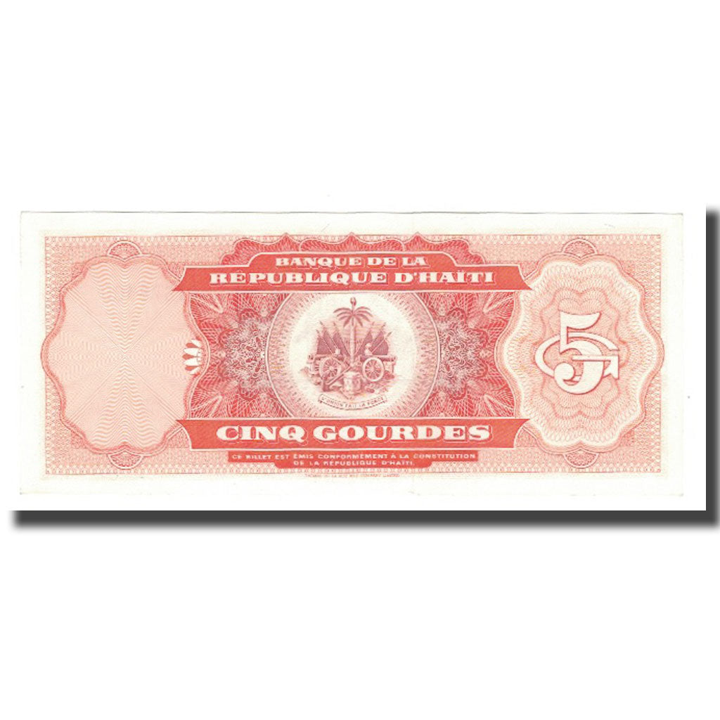 Banknote, Haiti, 5 Gourdes, 1992, KM:261a, UNC(64)