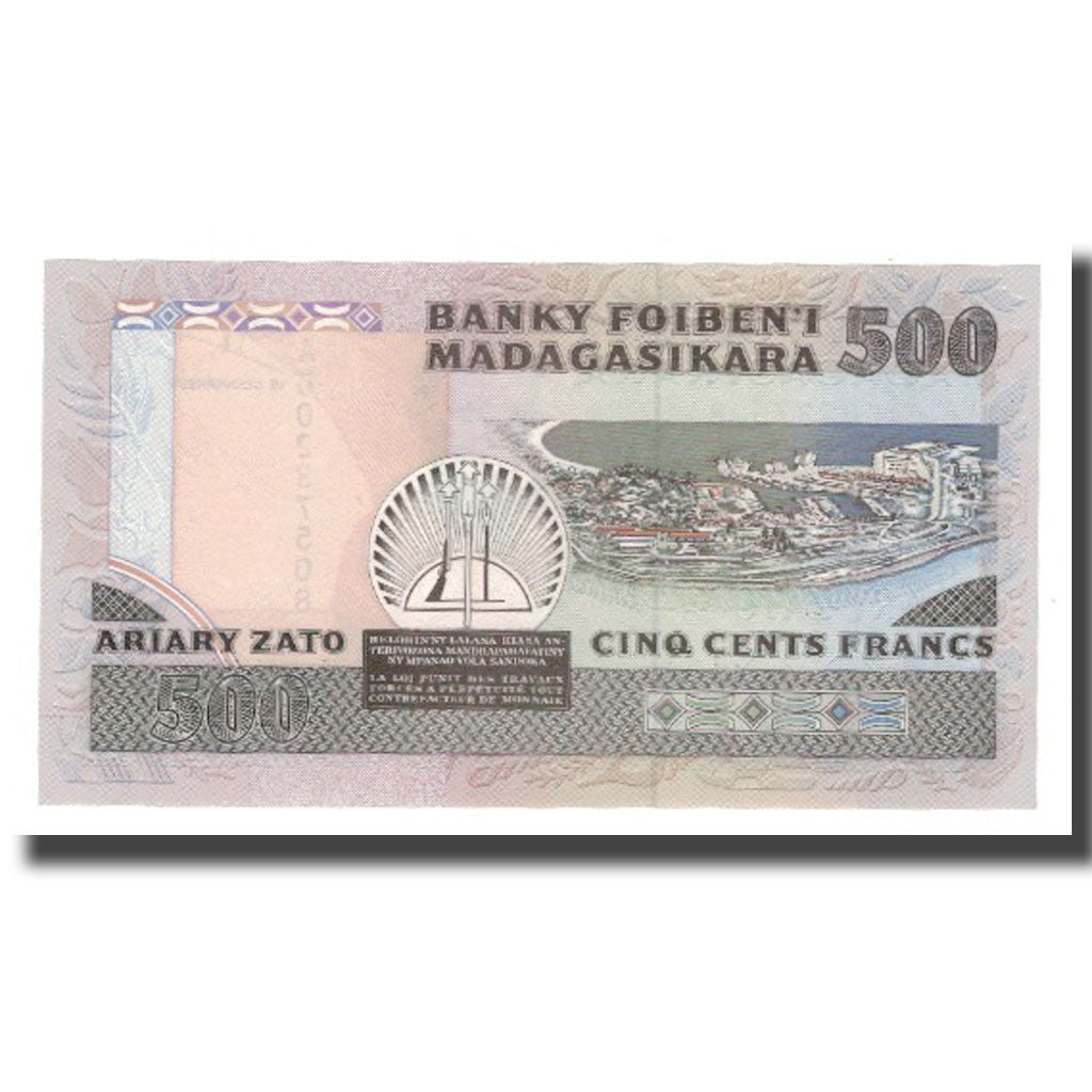 Banknote, Madagascar, 500 Francs = 100 Ariary, Undated (1988-93), KM:71a