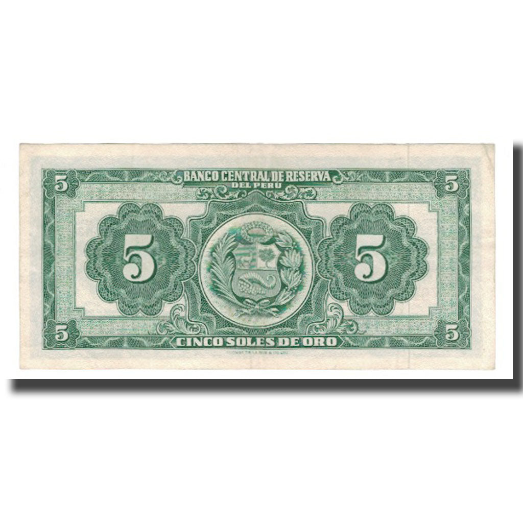 Banknote, Peru, 5 Soles De Oro, 1968, 1968-02-23, KM:83a, EF(40-45)