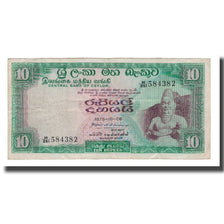 Banknote, Ceylon, 10 Rupees, 1969-1977, 1975-10-06, KM:74c, VF(30-35)