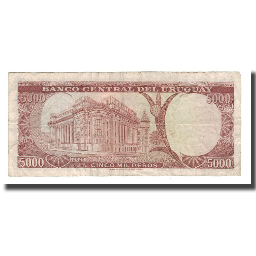 Banknote, Uruguay, 5000 Pesos, Undated (1967), KM:50b, VF(20-25)