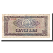 Billet, Roumanie, 5 Lei, 1966, KM:93a, TB
