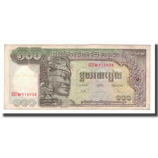 Banconote, Cambogia, 100 Riels, Undated (1957-75), KM:8b, MB+