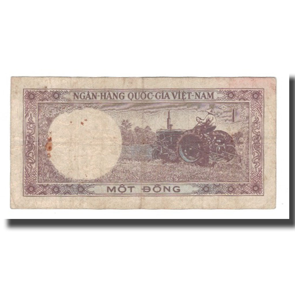 Banknote, South Viet Nam, 1 D<ox>ng, Undated (1964), KM:15a, VF(20-25)